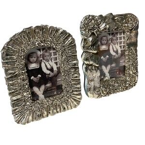 Vintage Metal Picture Frames Set of 2